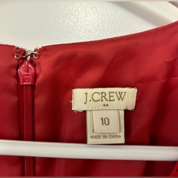 J Crew Red Lace Dress Size 10 - Picture 5 of 5